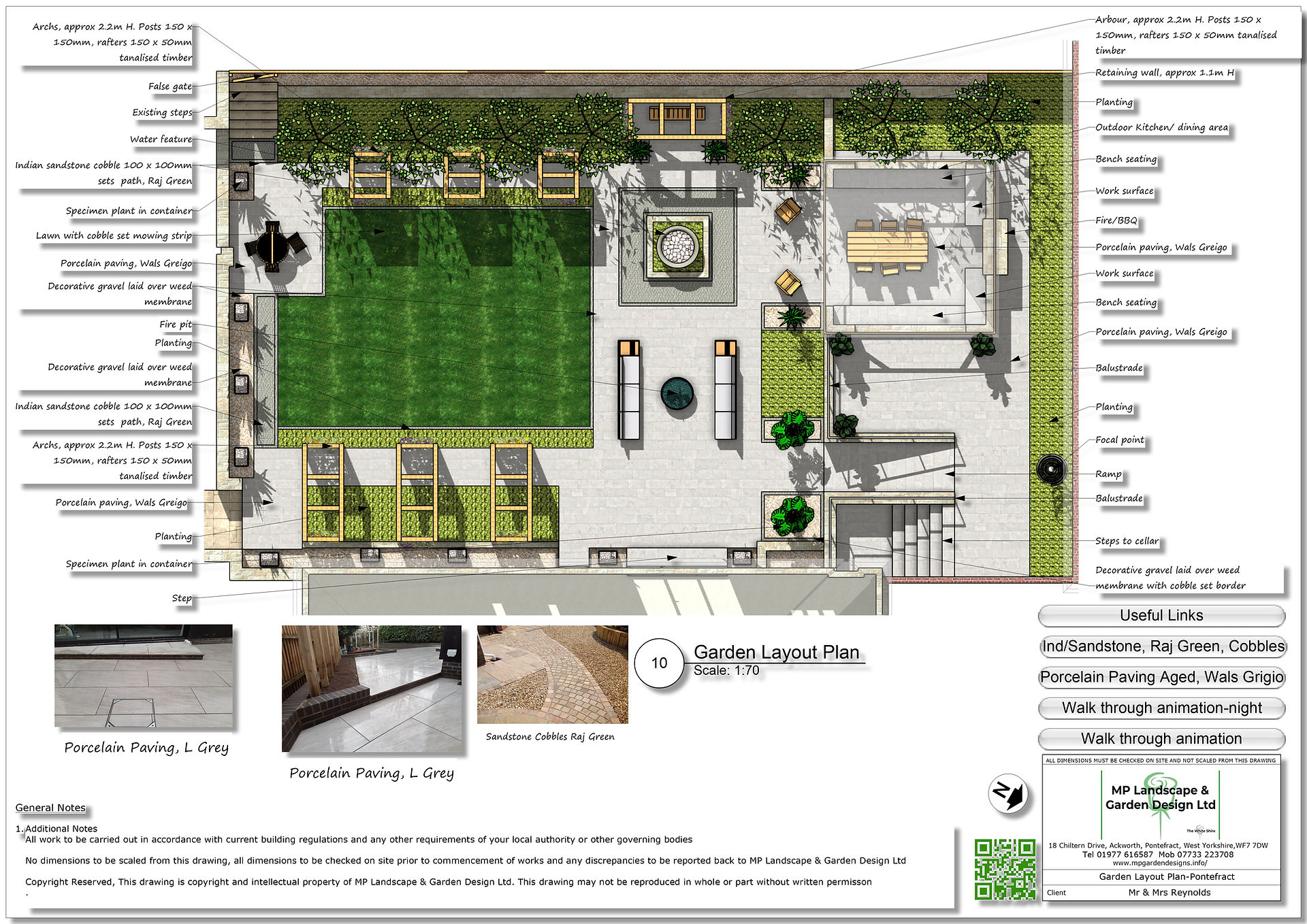 Landscape design plans for a property in Pontefract by MP Landscape & Garden Design Ltd