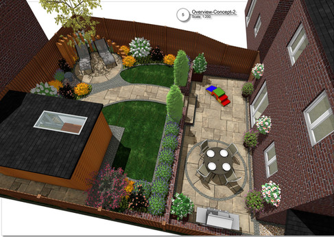 Garden design plans for a property in Wakefield by MP Landscape & Garden Design Ltd