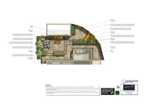 Garden design layout plans by MP Landscape & Garden Design for a garden in Badsworth