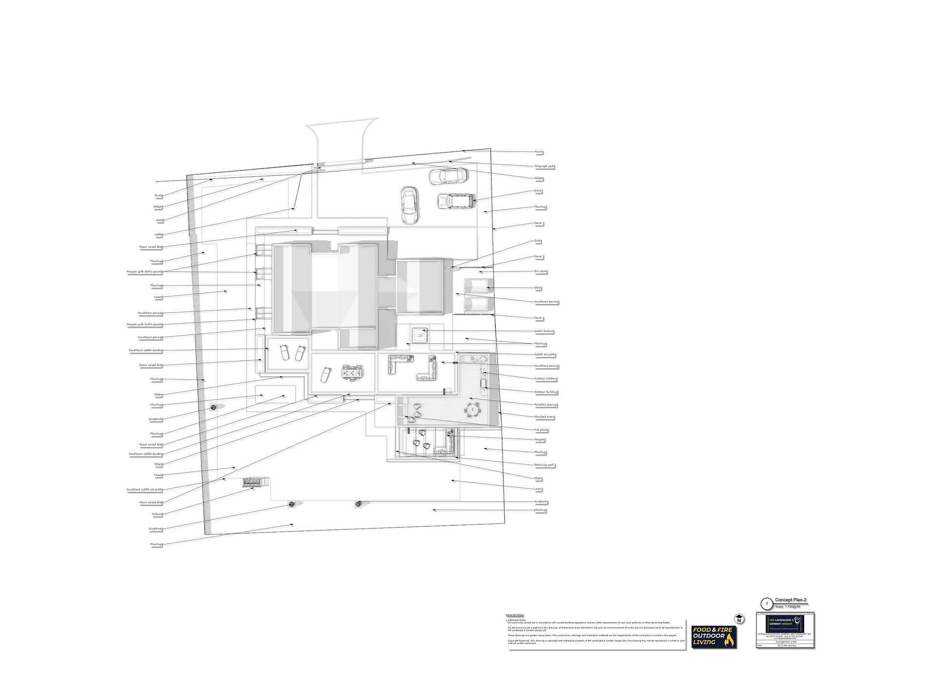Landscape design concept plans for a property in Leeds by MP Landscape & Garden Desgin