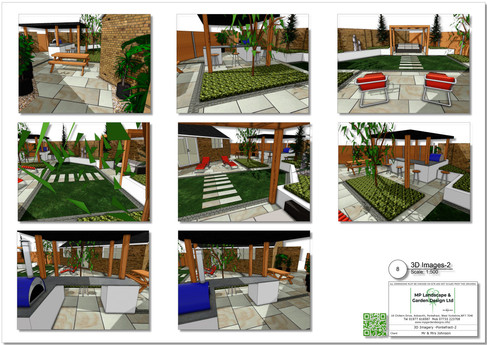 Garden design plans for a property in Pontefract West Yorkshire.