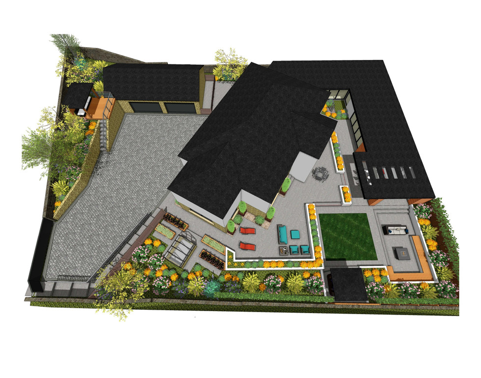 Landscape design plans for a property in Huddersfield by MP Landscape & Garden Design Ltd