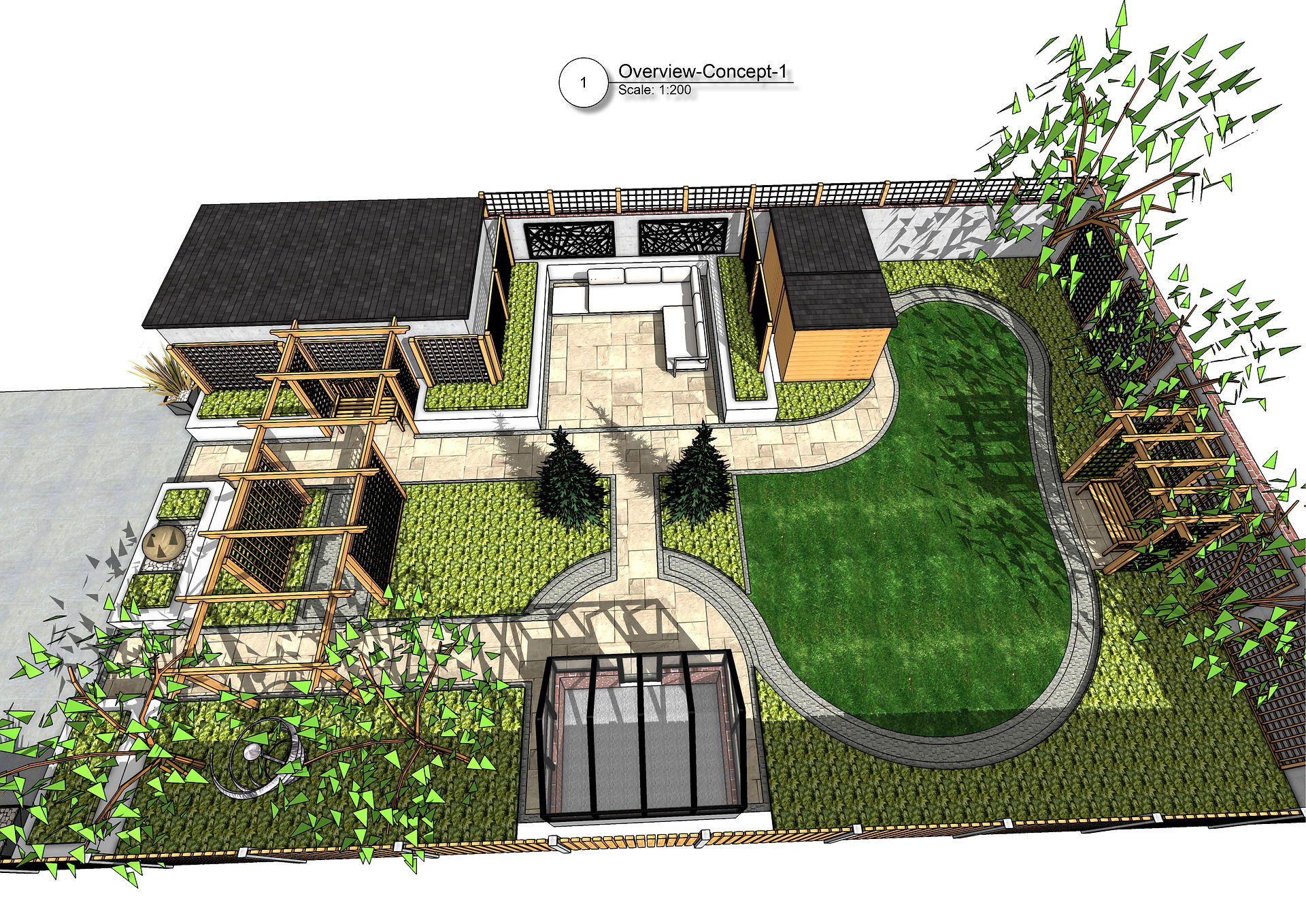 Landscape design plans for a property in Castleford by MP Landscape & Design Ltd.