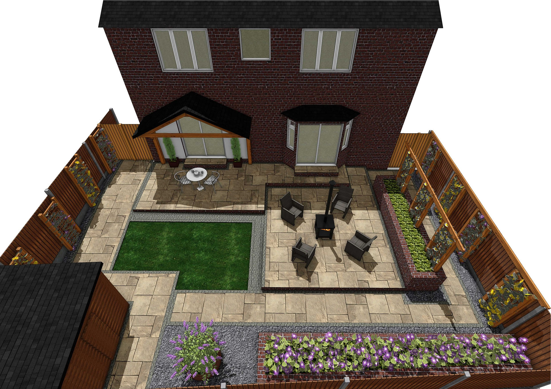 Garden design plans for a property in Wakefield by MP Landscape & garden design Ltd
