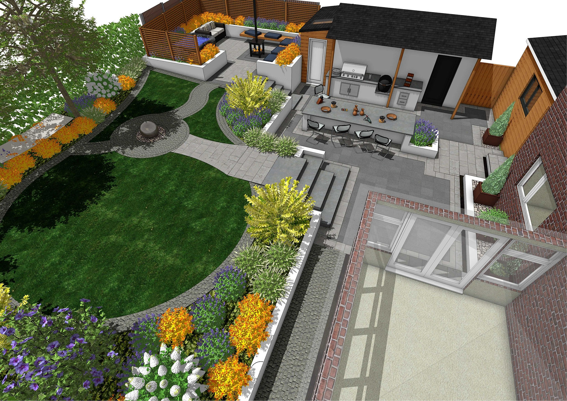 Garden design for a property in Wakefield by MP Landscape & Garden Design Ltd