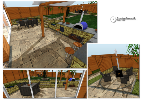 Landscape design plans for a property in Wakefield.