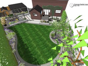 Garden design plans for a property in Wakefield