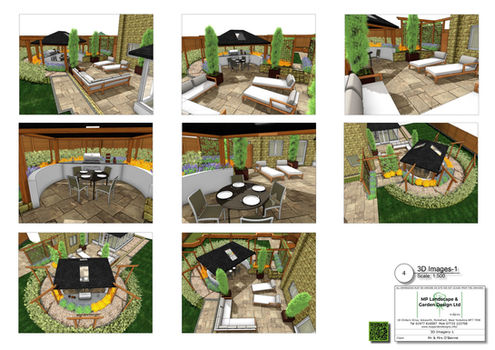 Outdoor kitchen design for a property in Boston Spa by MP Landscape & Garden Design Ltd