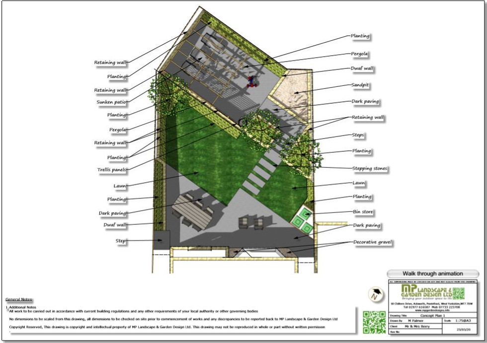  2, Colour concept plan-1 for a new build property in Wakefield