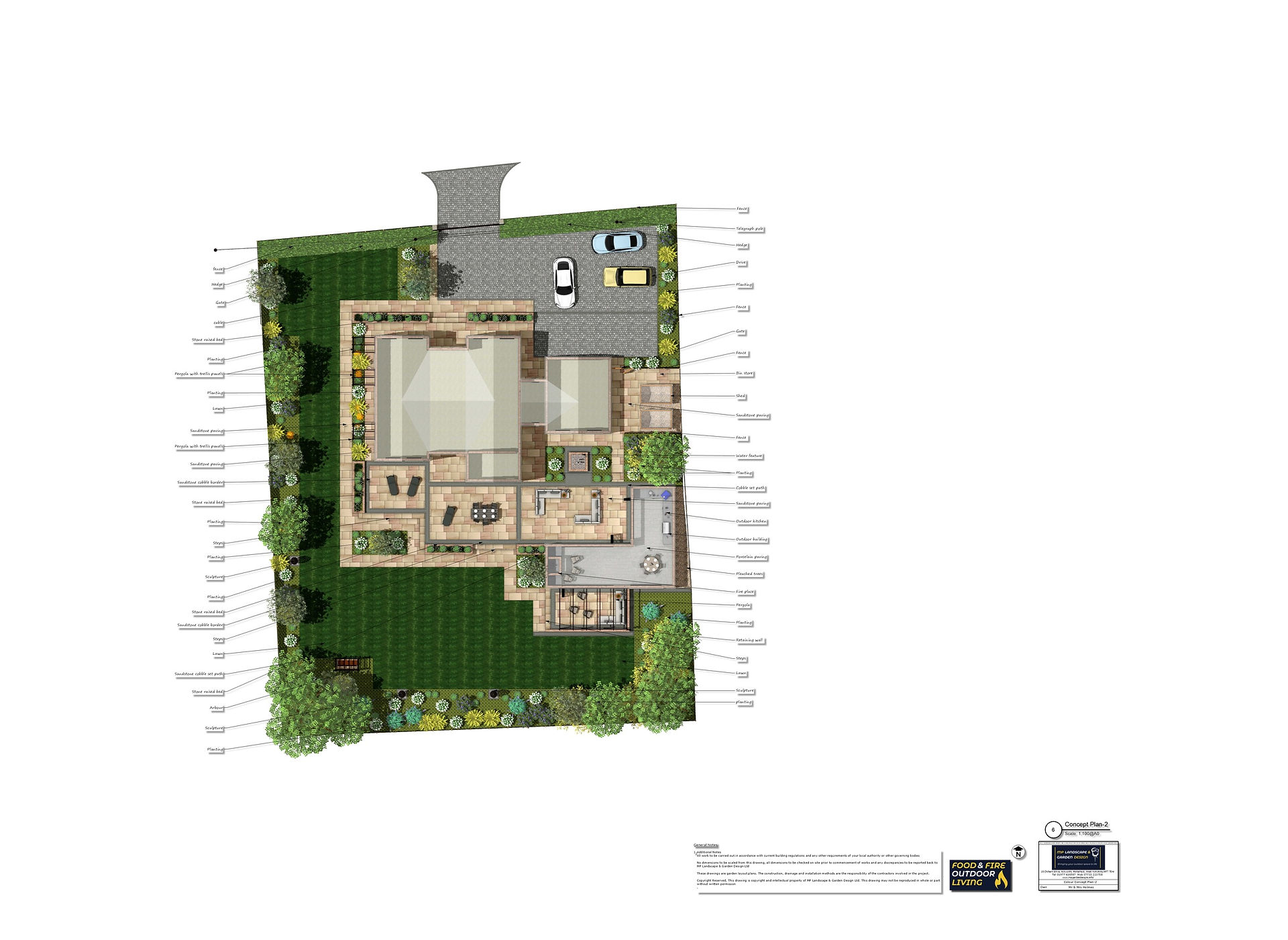 Landscape design concept plans for a property in Leeds by MP Landscape & Garden Desgin