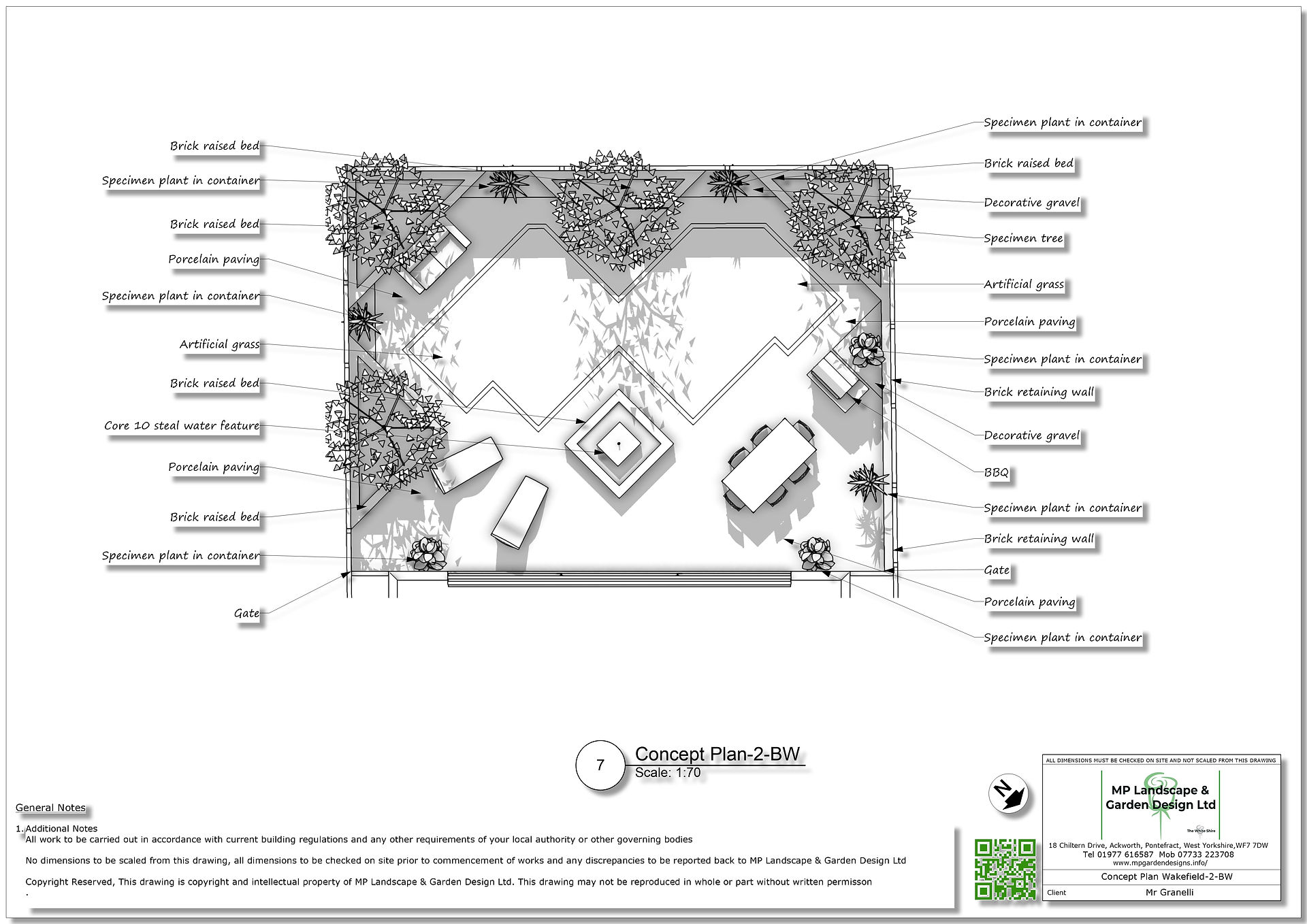 Garden design for a property in Wakefiedl by MP Landscape & Garden Design