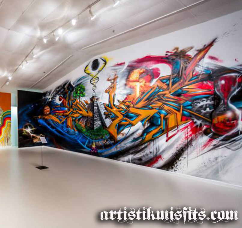 Mural display at the Station Museum