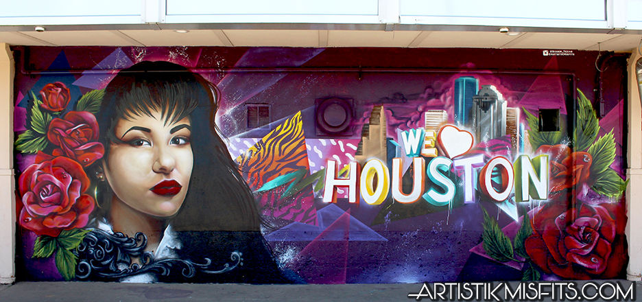 Selena Mural, We Love Houston Sign Mural