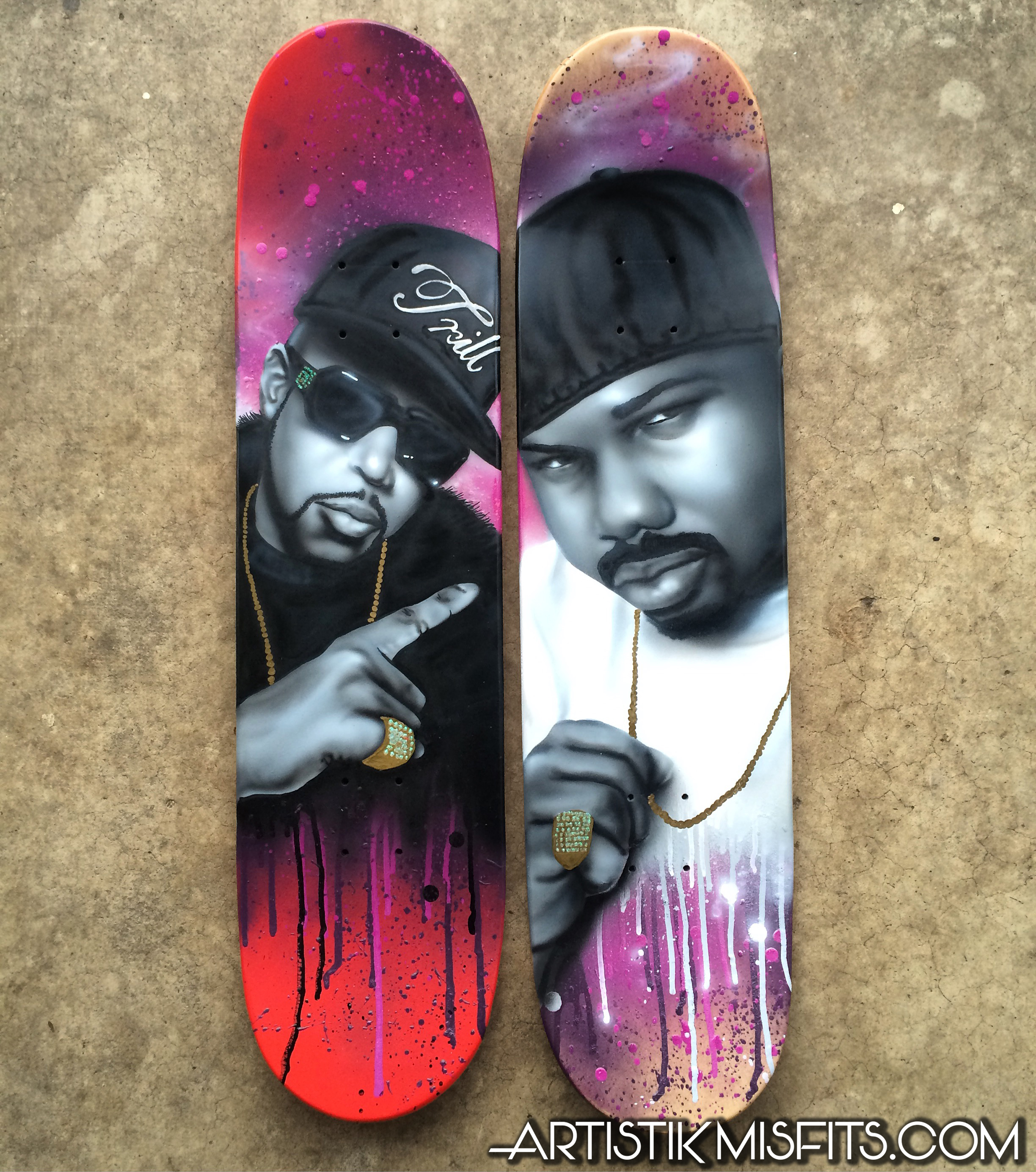 Pimp C & Dj Screw Skateboard Decks
