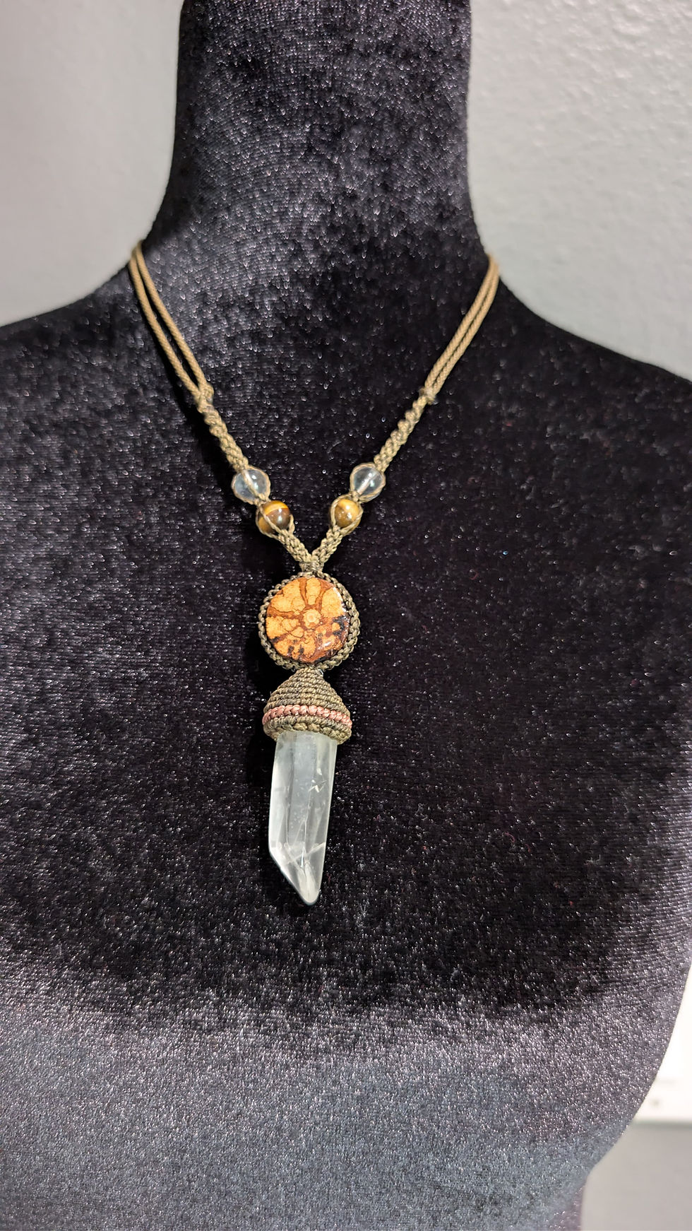 Thumbnail: Clear quartz stone with Aya and mystical beads