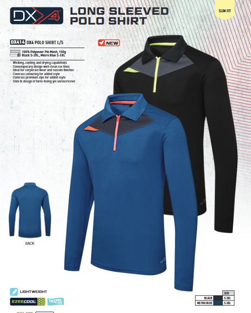 Thumbnail: Portwest DX414 Long Sleeved Polo Shirt