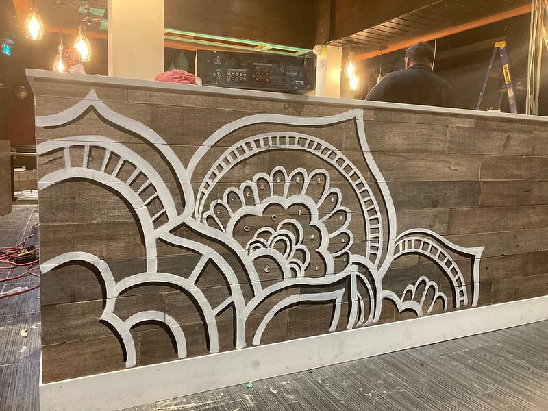Custom rangoli design.