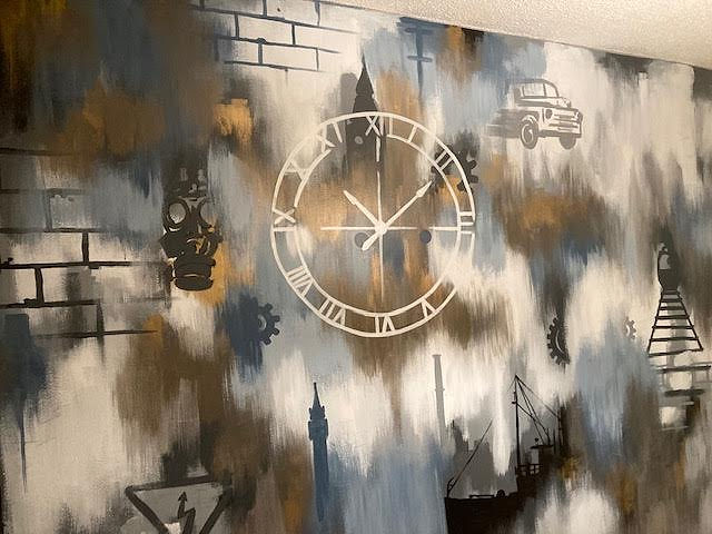 Custom living room art and decor.