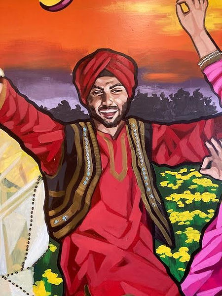 Custom art design for indian diner.