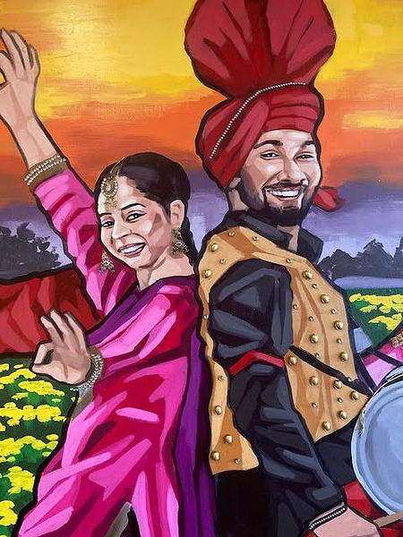 Custom art design for indian diner.