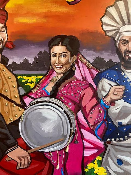 Custom art design for indian diner.