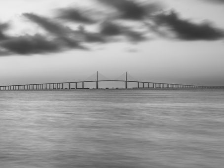 Fishing with my camera at the Sunshine Skyway Bridge after hurricane Milton.