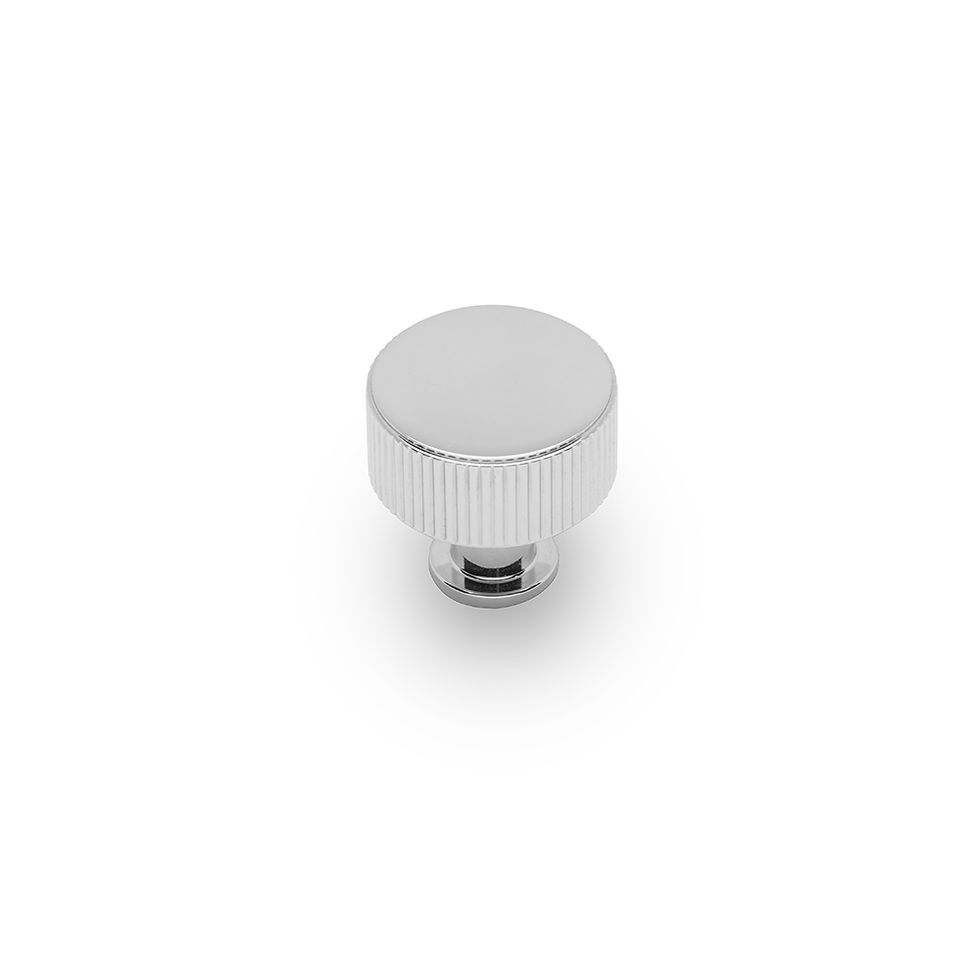 Thumbnail: LINEA, Round Post Knob, 30mm Diameter, Antique Brass