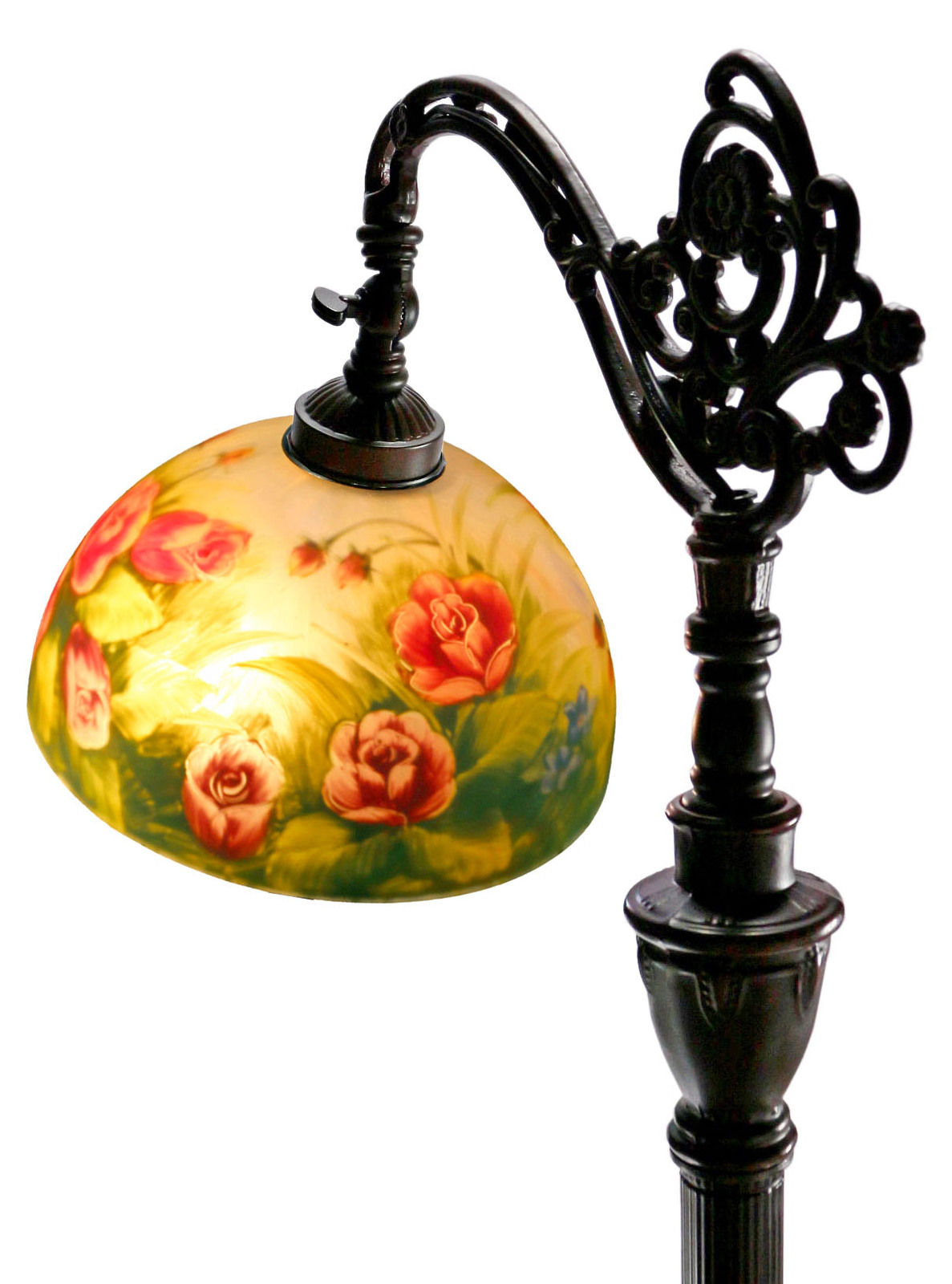 Painted Rose Edwardian Floor Lamp - G&G BROS