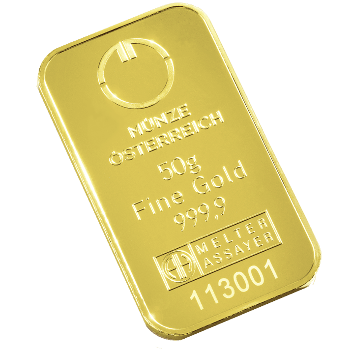 50 gram investment gold Austrian Mint