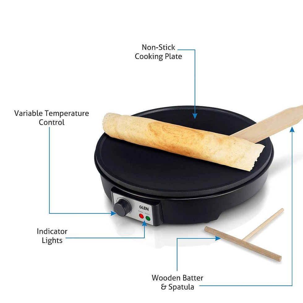 Thumbnail: Glen  Electric Dosa Maker makes Crepe, Chilla 30CM Non-Stick Cooking Plate