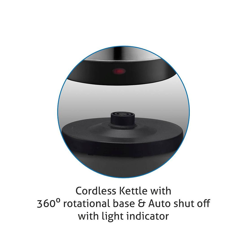 Thumbnail: Glen Electric Kettle 1.5 Liter Stainless Steel with 360° Rotational Base, 1500 W