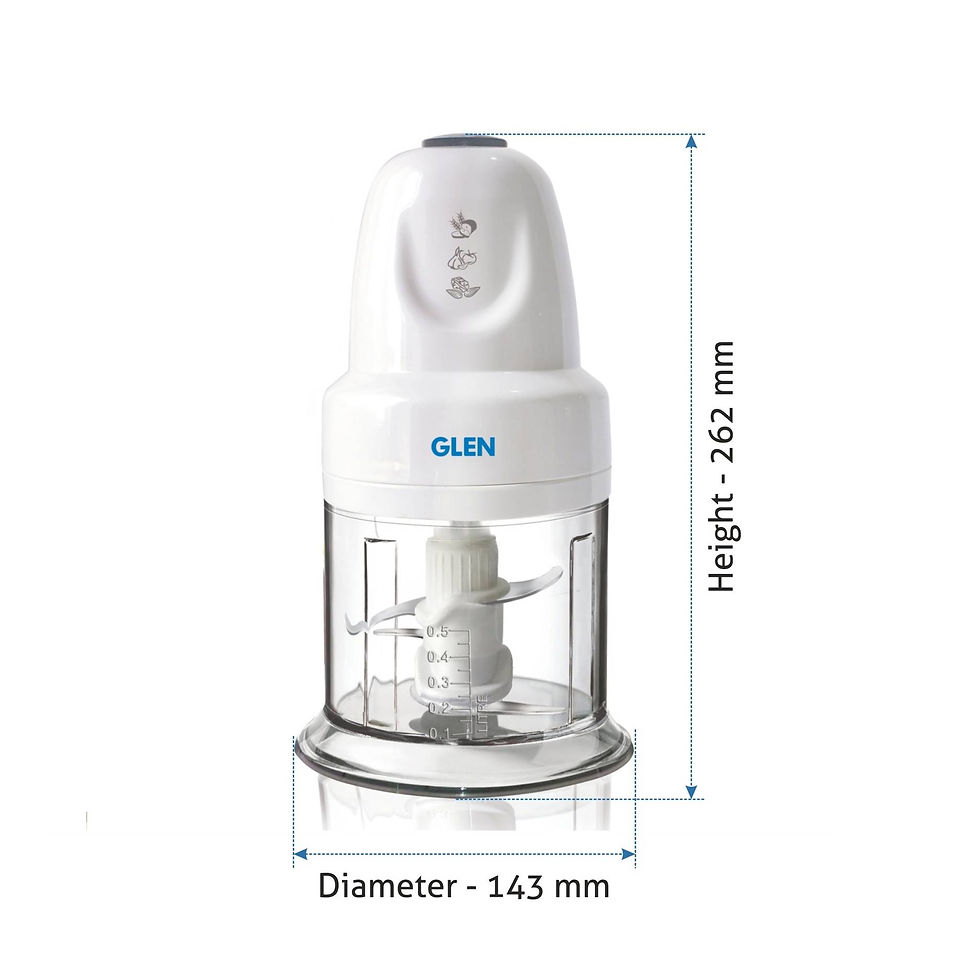 Thumbnail: Electric Vegetable Chopper, 2 Stainless Steel Blade, Whisking Disc 0.5 Liters Bo