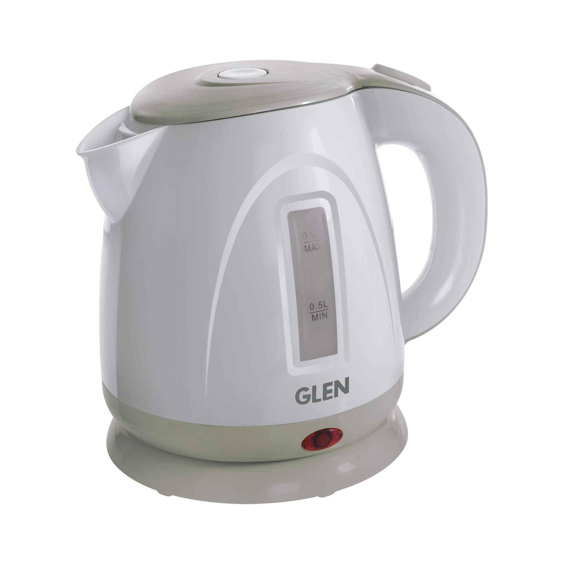 Glen Electric Kettle with 360° Rotational Base, 0.9 Ltr 1150W