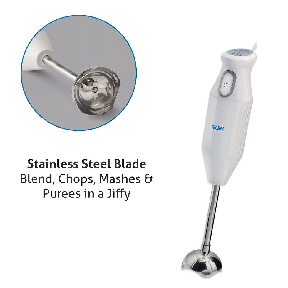 Thumbnail: Electric Hand Blender with Stainless Steel Arm 200W - White (4049)