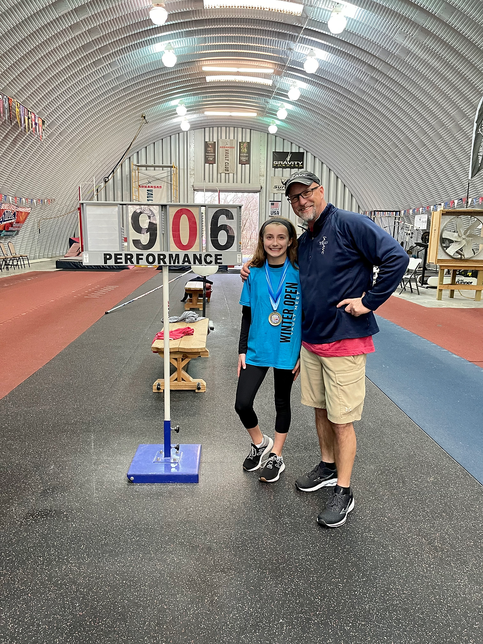 Elle Dunlap with 1 foot PR!