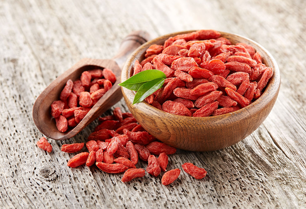 Goji-Beeren in Schale