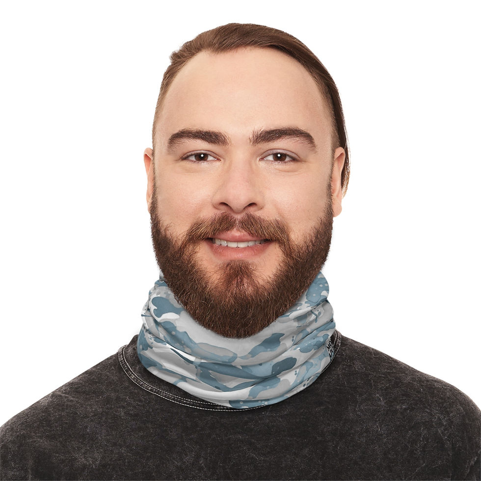 Thumbnail: Blacktip Shark Camo Neck Gaiter – Faith Cast the Line Series