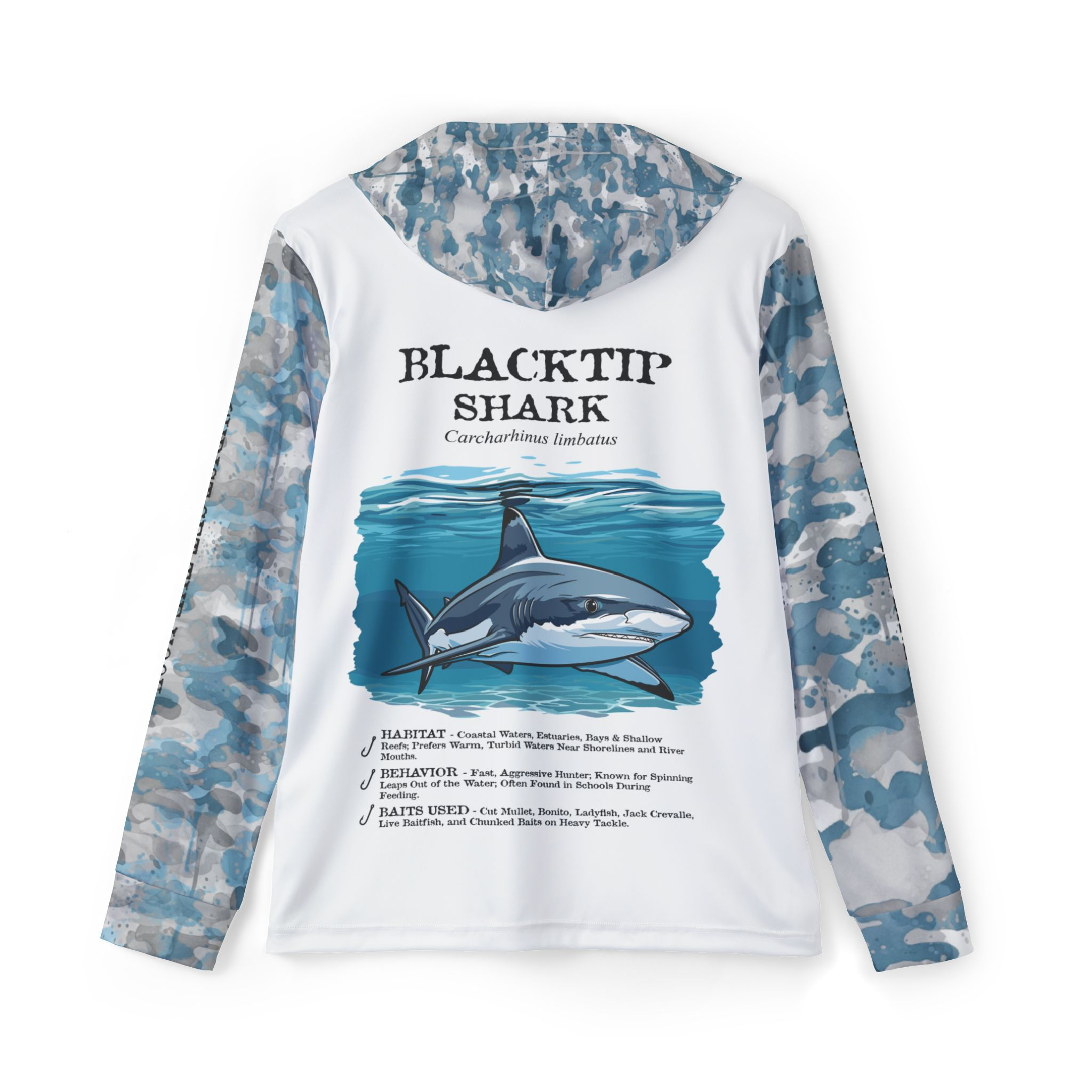 Blacktip Shark Edition - UV Men's Light Weight Fishing Hoodie