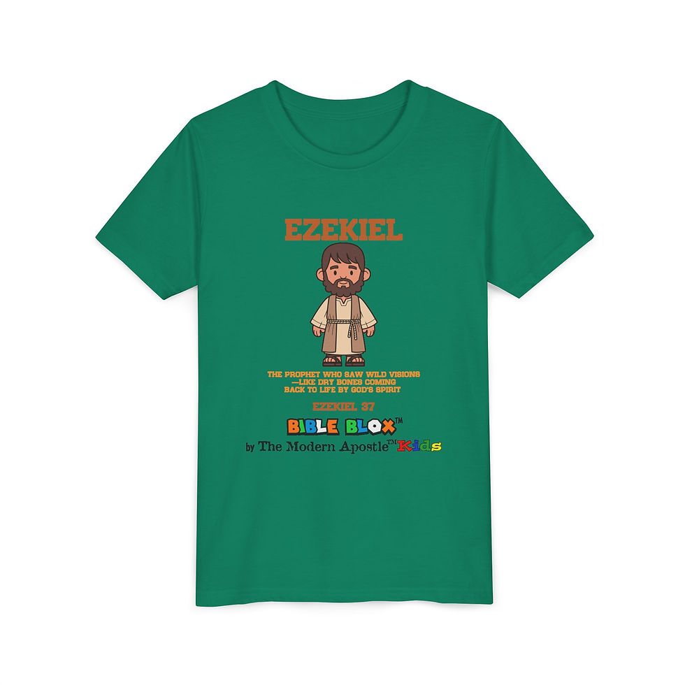 Ezekiel Youth T-Shirt | BIBLE BLOX™ Christian Kids Heroes of Faith Tee