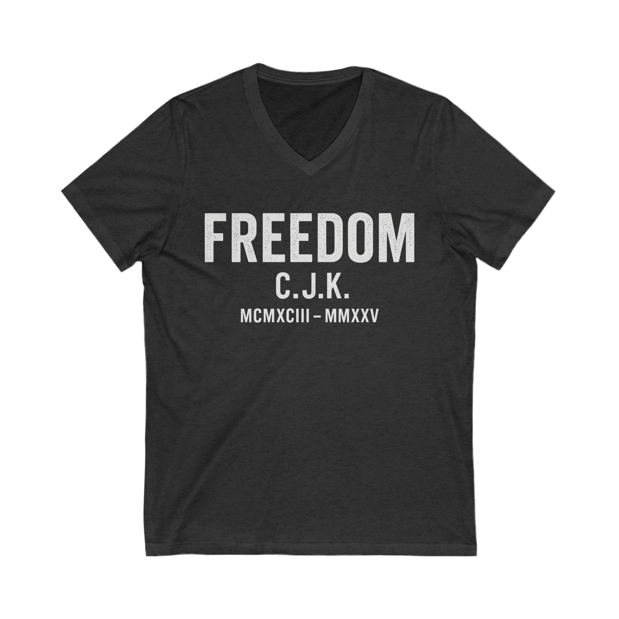 Freedom Legacy V-Neck Tee Dark Colors – C.J.K. Freedom Line | Charlie Kirk