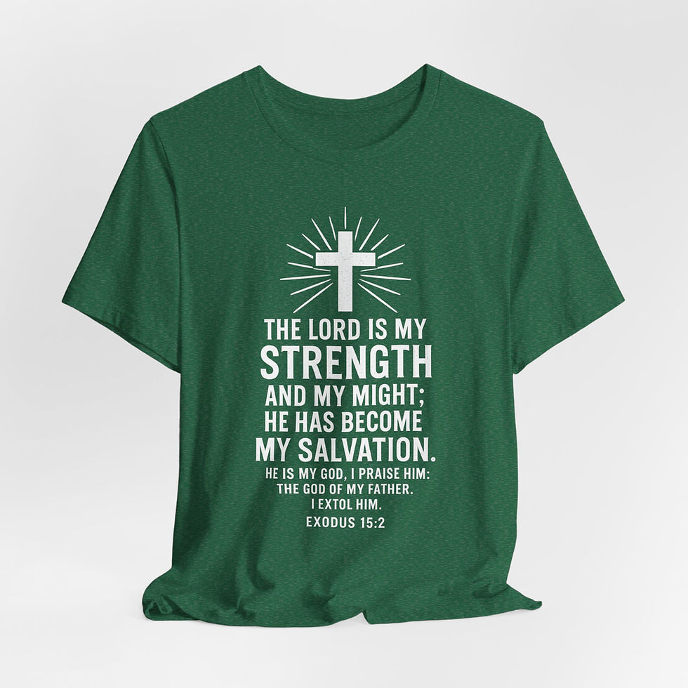 The Lord is my strength and my might - Scripture Tees