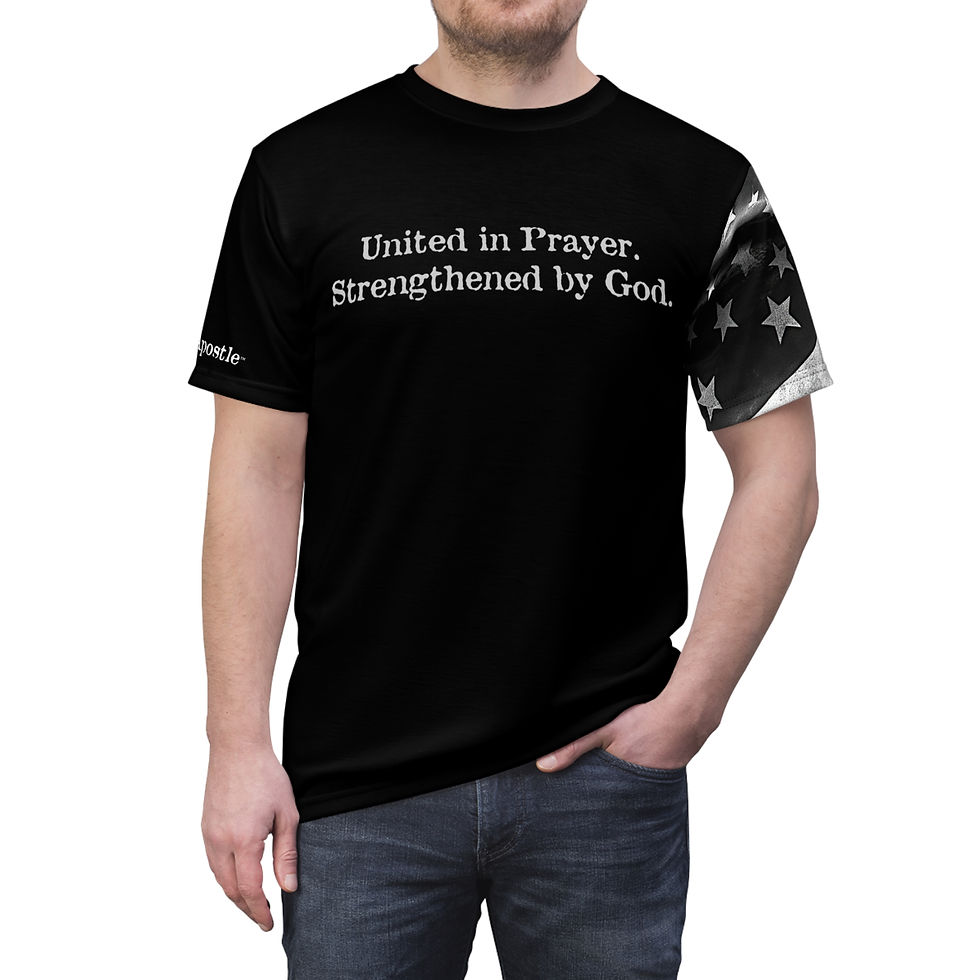 Thumbnail: Stealth Blackout Power of Prayer — One Nation Under God T-Shirt