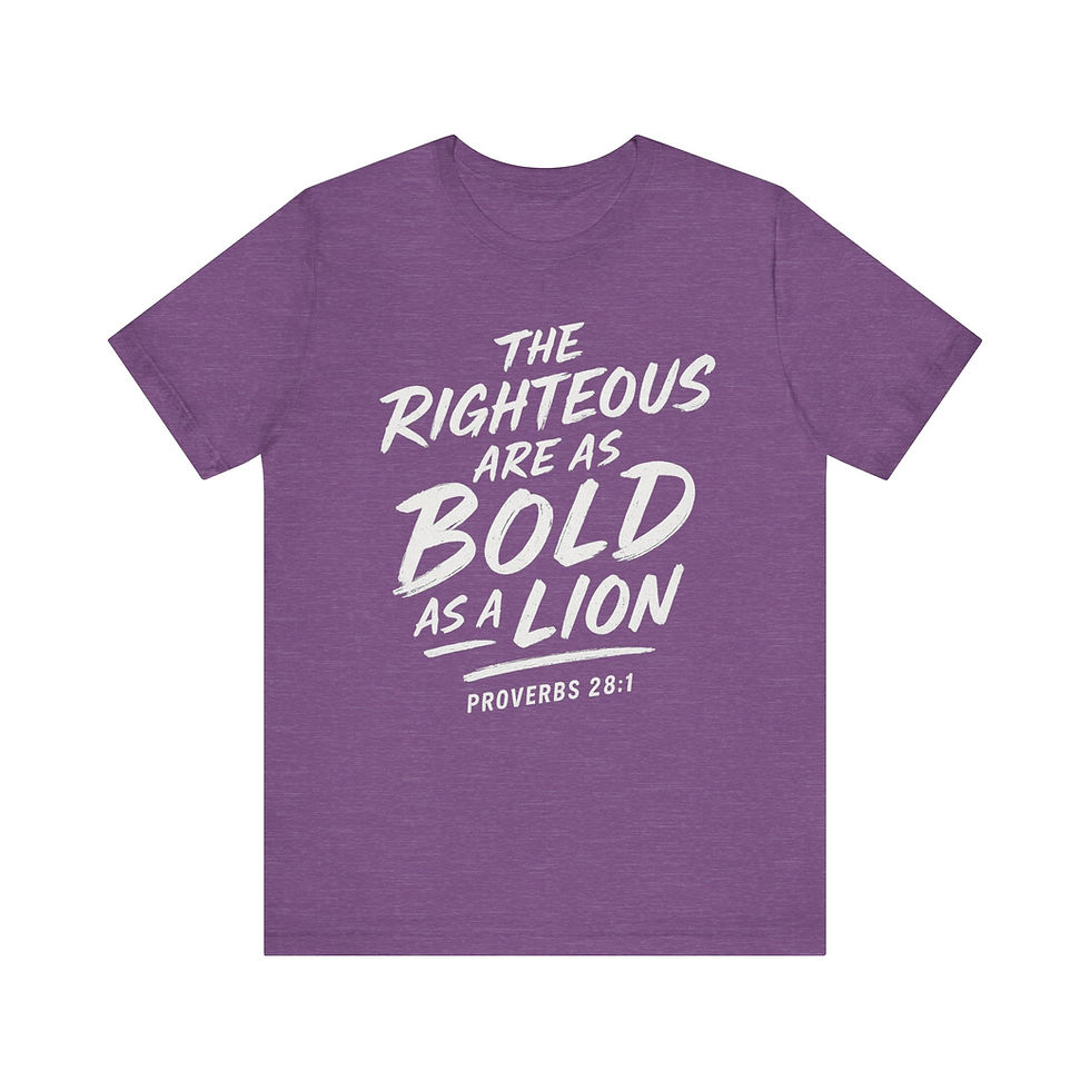 Thumbnail: The Righteous are as Bold as a Lion  - Scripture Tees