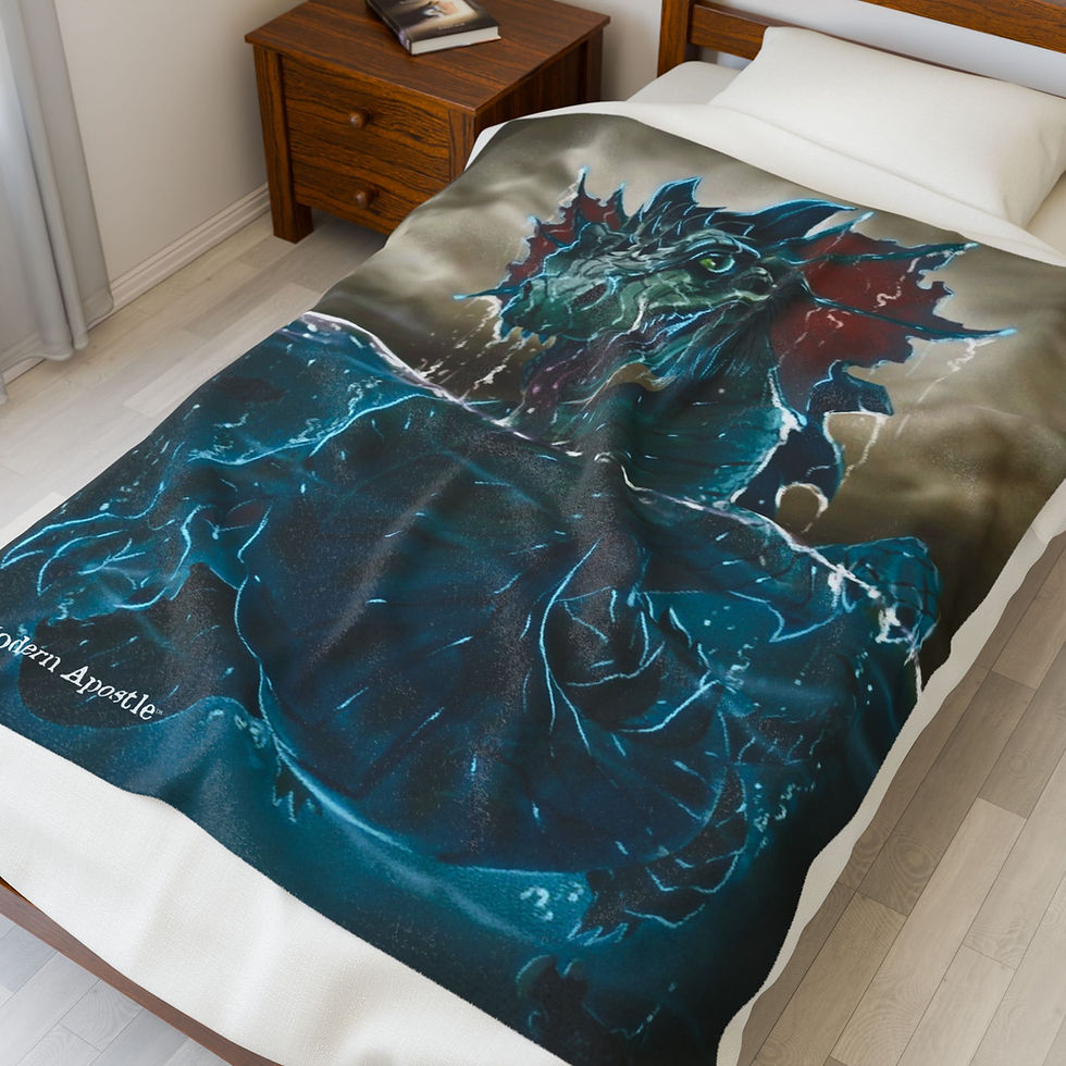 The Sea Monster—Serene Velveteen Plush Blanket