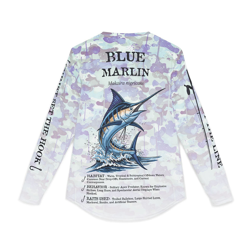 Blue Marlin Full Camo Edition - Men's UV Protection Long Sleeve