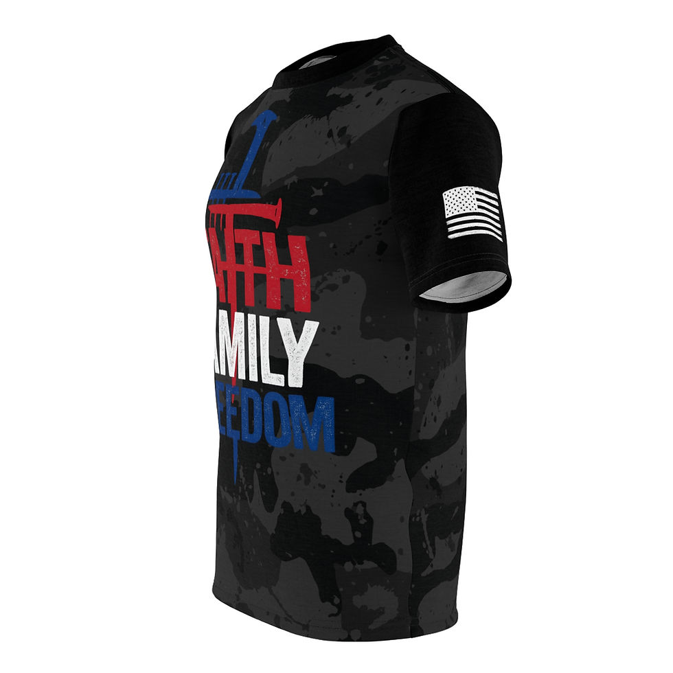 Thumbnail: Faith Family Freedom Graphic Tee – Christian Patriotic Shirt for Men & Women