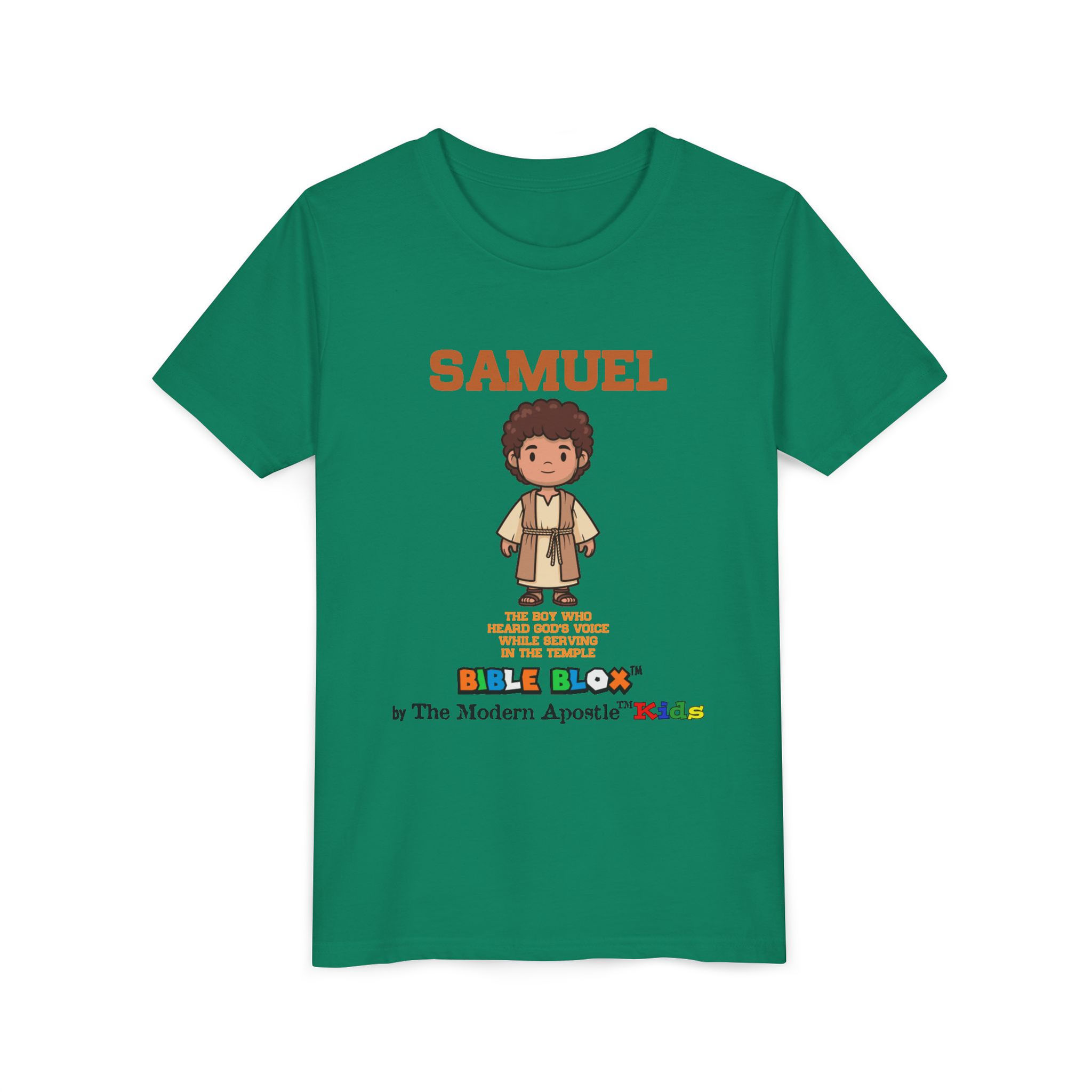 Samuel Youth T-Shirt | BIBLE BLOX™ Christian Kids Tee –Boy Who Heard God’s Voice