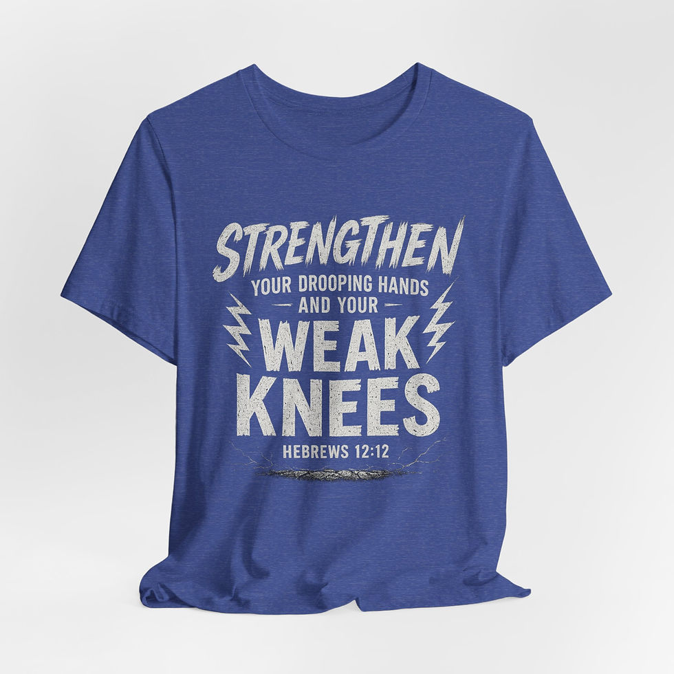 Strengthen Your Drooping Hands and Your Weak Knees- Scripture Tees