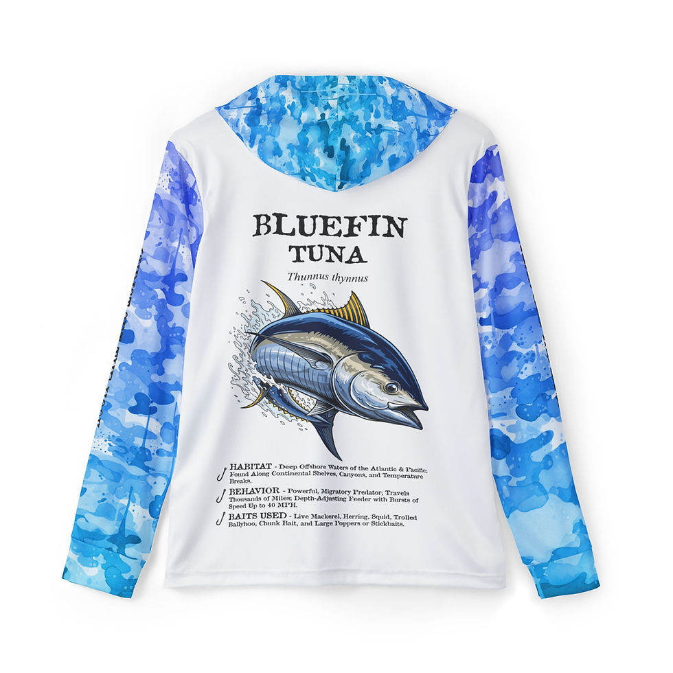 Bluefin Tuna Edition - UV Men's Light Weight Fishing Hoodie