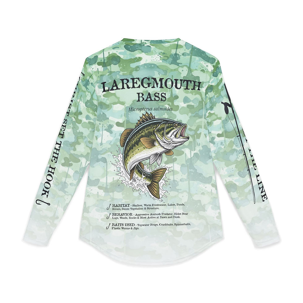 Largemouth Bass Camo Edition - Men's UV Protection Long Sleeve